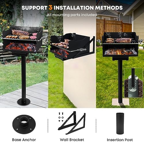 Stanbroil Park Style Charcoal Grill with Adjustable Stainless Steel Grate - Image 3