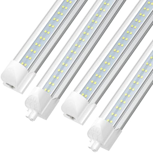 SHOPLED 8FT LED Shop Light, 80W 10800LM 6000K Linkable, Dual-Row LED Chips by SHOPLED