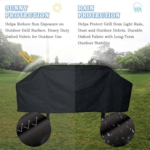 Griddle Cover for Blackstone 1836 2021-2026, Flat Top Grill Cover Heavy Duty Oxford, BBQ Outdoor Storage Weather Resistant Rain & Dust Protection Patio Backyard RV - Image 2