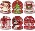 Rtteri 100 Pcs Christmas Paper Plates Disposable 9 Inch Santa Dinner Plate by Rtteri