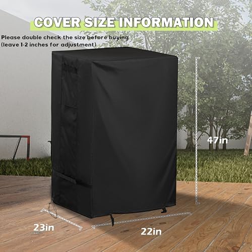 Smoker Cover for Pit Boss PBV3G1 Smoker Grill, Outdoor Grill Cover for Pit Boss Vertical Smoker Grill-23 L x 22" D x 47" H - Image 7