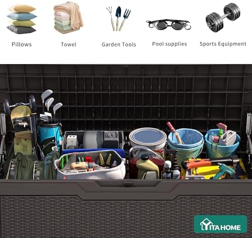 YITAHOME 80 Gallon Resin Deck Box - Image 4