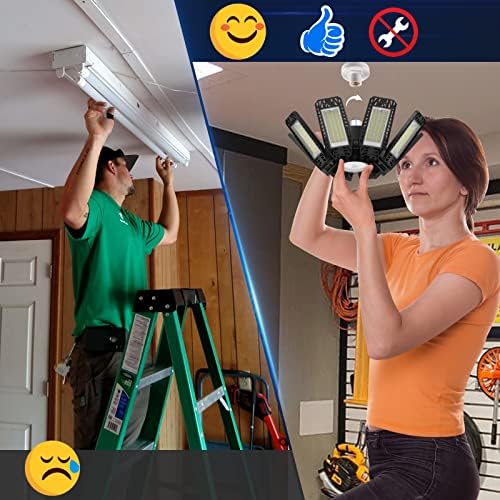 ISKYDRAW Garage Lights 2 Pack - 240W 24000LM Garage Lights Ceiling LED - Image 5