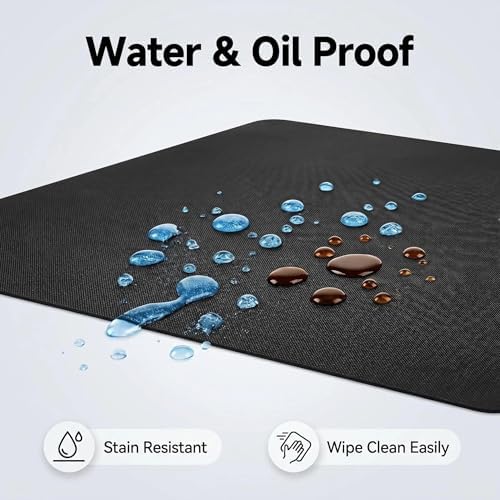 UBeesize 15 x 18 Inch 3-Layer Under Grill Mat For Outdoor Grill, Fireproof Double-Sided Silicone Coated Fire Pit Mat, Waterproof Oil-Proof Stain-Proof BBQ Protector for Decks, Patios，Grass & Fireplace - Image 4