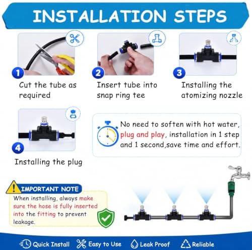Garden Hose Water Misting Kit Chicken Coop Misting Equipment - Image 3
