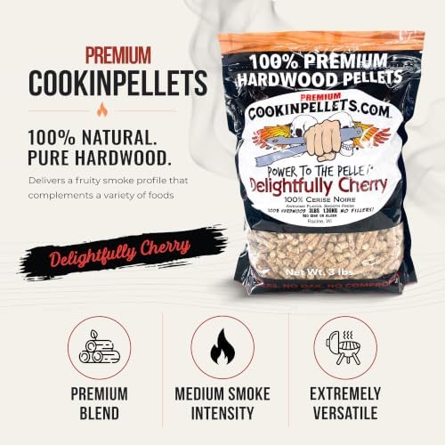 CookinPellets Delightfully Cherry Hardwood BBQ Smoking Pellets, 3lb, 5-Pack - Image 3