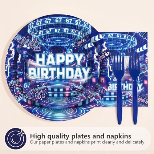 96Pcs 6 7 Birthday Party Decorations for Boys Girls, Serves 24 - Image 3
