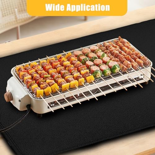 16" x 20" Rectangular Grill Mat, Fire Pit Mat Fireproof Under Grill Mat Oil-Proof Waterproof BBQ Pad for Outdoor Grill Accessories, Heat Resistant Protective Deck and Patio Mat Fire Resistant Pad - Image 2