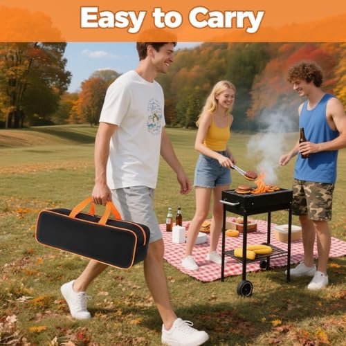 Grill Utensil Storage Bag for Outdoor Grilling, 24 x 8 x 8 in, Black - Image 6