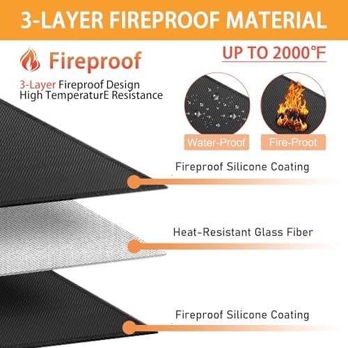 4' X 6' Grill Heat Shield for Deck Railing, Fireproof Heat Shield for Grill - Image 2