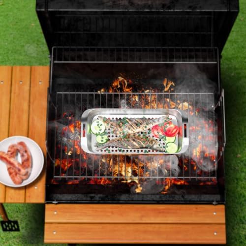 G.a HOMEFAVOR Grill Basket Set, BBQ Grill Tray, 3-Piece - Image 6