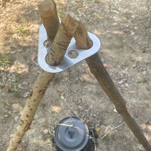 Stainless Steel Camping Tripod Board,Turn Branches into Campfire Tripod - Image 6