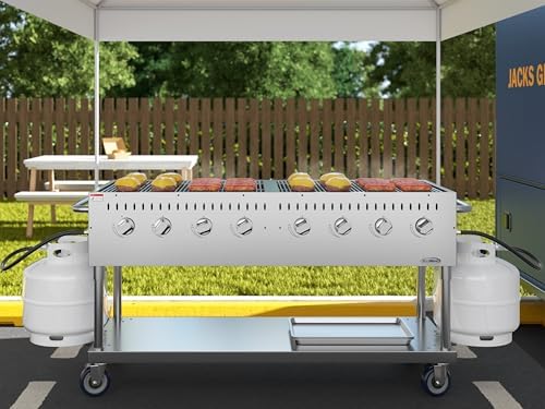 60 in. Commercial Mobile Outdoor Propane Gas Grill, ETL Listed in Stainless-Steel (KM-CGM-60) - Image 4