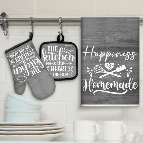 Sratte 6 Pcs Kitchen Decor Accessories Set, Kitchen, Dark Gray Wood - Image 2
