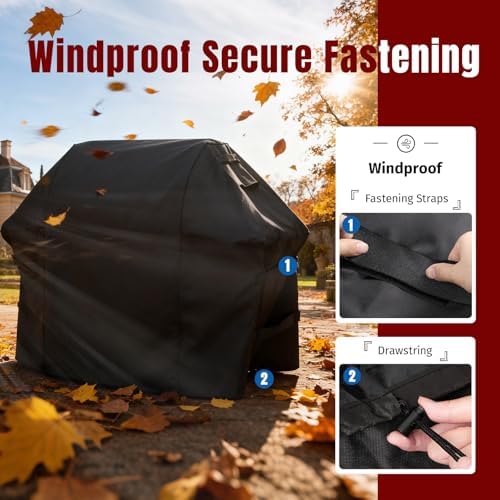 SHINESTAR 55in Grill Cover for 3-4 Burner Grills,600D Oxford Fabric - Image 3