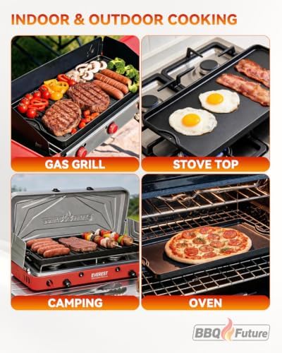16" x 24" Reversible Cast Iron Griddle for Camp Chef, Smooth & Ribbed Sides - Image 4
