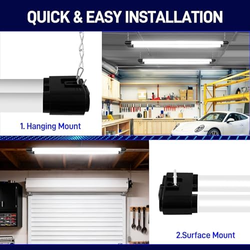 hykolity 4FT 60W LED Shop Light,6500LM[450W Equivalent] 5000K Daylight - Image 3