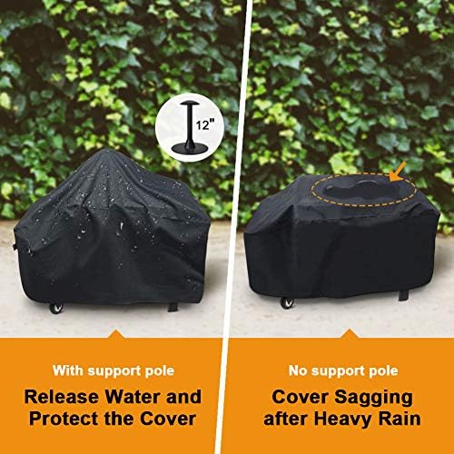 iCOVER 28 inch Griddle Cover for Blackstone, 600D Heavy Duty Waterproof Anti-UV Canvas Flat Top BBQ Covers for 28" Outdoor Cooking Gas Grill Griddles with One Side Shelf - Image 6