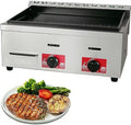 Gas Griddle LPG Commercial Stainless Steel Heavy Duty Restaurant Outdoor Tabletop Griddle Gas Baking Plate Burger Grill Burners for Camping, Tailgating, Kitchen-BBQ Grill with Knobs & Ignition by Unknown