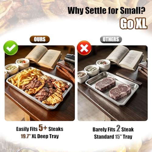 20 Inch Stainless Steel Grill Carry System Tray Set - Image 3