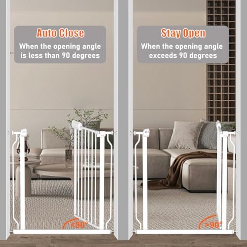 Fairy Baby 53-57.5 inch Extra Wide Baby Gates Auto Close Child Safety Gates - Image 5
