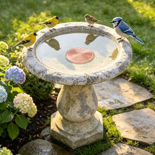 Copper Disc for Bird Bath, 99.9% Pure Copper (Dove) - Image 2
