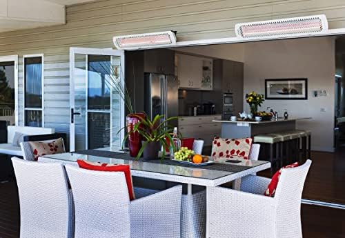 Bromic Tungsten Smart Heat 4000W Electric Patio Heater – Dual Element Infrared, 220V-240V, White Finish – BH0420012 - Image 3