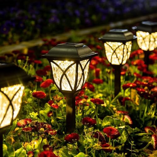 GIGALUMI 6 Pack Solar Lights Outdoor Waterproof, LED Solar Garden Lights by GIGALUMI