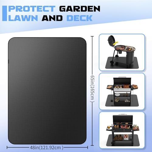 65 x 48 Grill Mat for Outdoor Grill, 20 mil Fire Resistant BBQ Pad - Image 2