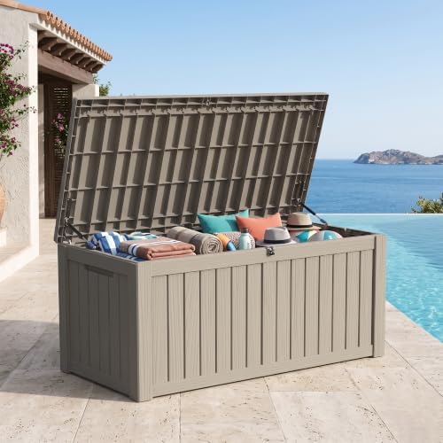 Outdoor Storage Box,150 Gallon Waterproof Deck Box [Upgraded 3.0] by GraceYourYard