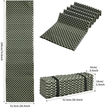 Foam Camping Pads for Hiking, Ultralight Closed Cell Mattress, Waterproof Soft Mat for Adults, Wide Picnic Yoga Mats, Folding Sleeping Pad for Outdoor Backpacking - Image 6