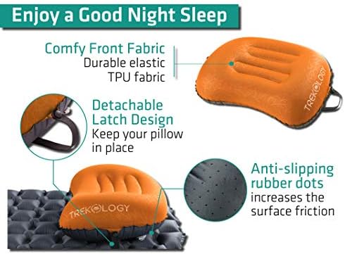 TREKOLOGY Aluft 2.0 Small Inflatable Camping Pillow for Backpacking, Travel - Image 3