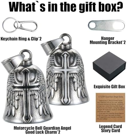 Motorcycle Bell Guardian Angel Gremlin Lucky Charm Gift For Riders - Image 6