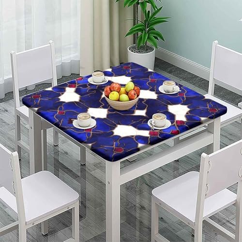 Folding Table Tablecloth Fitted, Moroccan Trellis Pattern Printed on Washable Patio Table Covers, Great for Restaurants Family Events, Fit for 52" x 52" Square Tables - Image 2