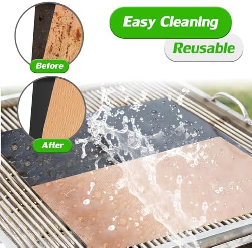 Set of 8 Grill Mats for Outdoor Gas Grill, 15.75 x 13 Inch - Image 5