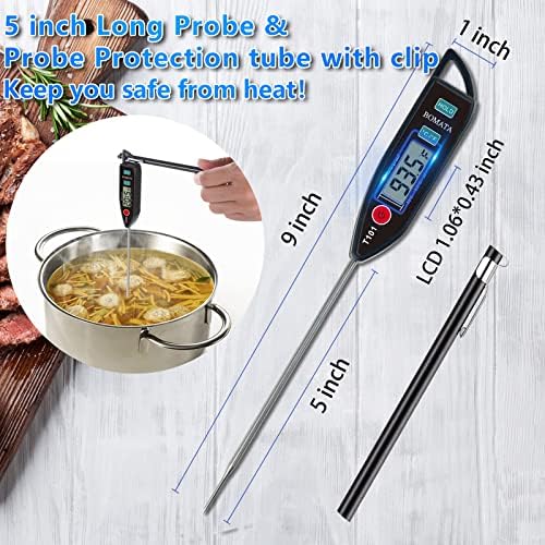 BOMATA Digital Water Thermometer for Liquid, Meat, Cooking, IPX7 Waterproof - Image 4