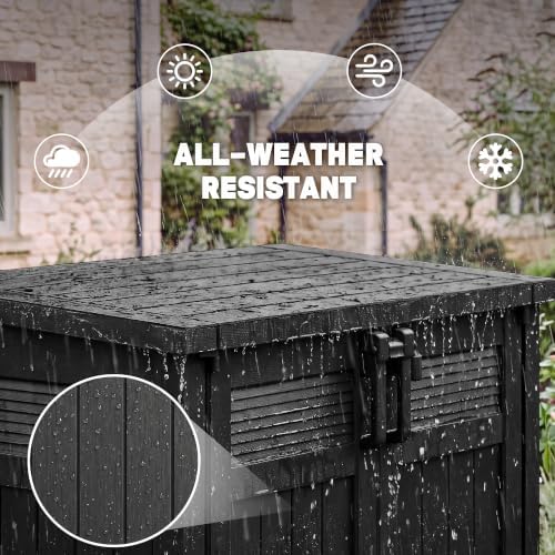 Bifanuo 51 Cu Ft Resin Outdoor Storage Shed, Horizontal Storage Cabinet - Image 2