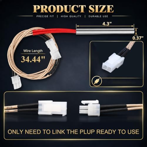 QuliMetal 2PCS D2 Hot Rod Igniter Replacement for Traeger, 80W 20V - Image 2