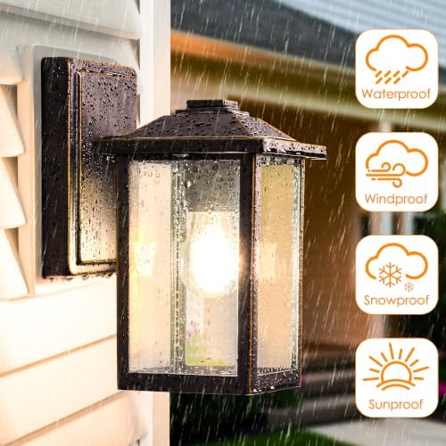 MATAMEYE Outdoor Wall Light Fixture, Exterior Waterproof Porch Lighting - Image 3