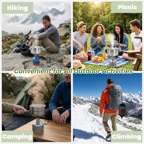 ZOOFOX 18/10 Stainless Steel Camping Pot, 1.5 Quart Food Grade Small Pot with Lid, Locking Handle and Storage Bag, Portable Lightweight Saucepan for Outdoor Cooking, Backpacking, Hiking and Picnic - Image 6