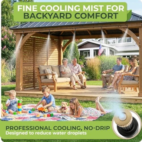CARPATHEN Misters for Outside Patio with Flexible Rod Nozzles, 75 ft, Black - Image 4
