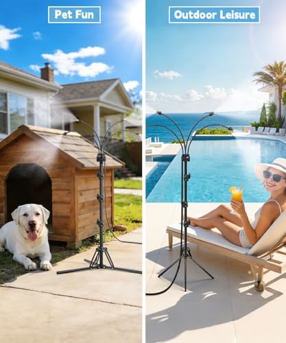 Patio Misters for Cooling Outdoor- Portable Adjustable 5.3FT Standing Mister for Outside Patio Cooling, Leak-Proof Adjustable Mist for Backyard, Deck, Garden & Sunbathing - Image 3