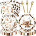 48pcs Cowboy Party Decoration Set,16 Dessert plate,16 Napkin And 16 Fork,Cowboy Disposable tableware for 16 persons,Used for Cowboy Party Supplies by Unknown