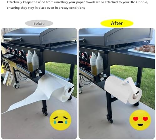 Paper Towel Prevention Retainer Compatible with Blackstone Griddle 36",Paper Towel Wind Guard,Necessary Accessory(White) - Image 5