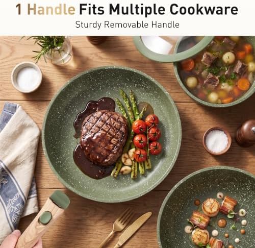 DishDelight Detachable Handle Camping Pots and Pans Set Non Stick - Image 6