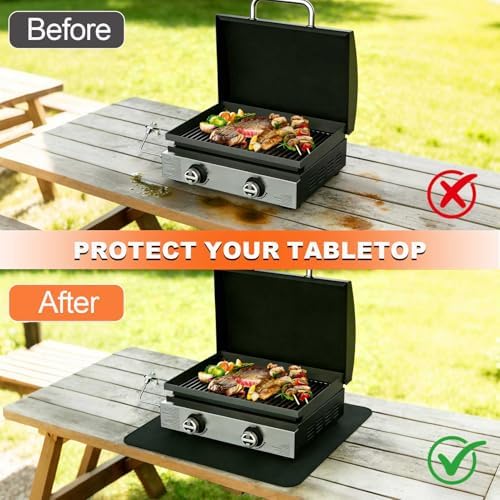 Heat Resistant Mats for Countertop and Grill Table, Fireproof Grill Mats for Outdoor Grill, Under Griddle BBQ Mat, Portable Charcoal Grill, Air Fryer, Gas Grill,Brown,20 x 25 inch - Image 4