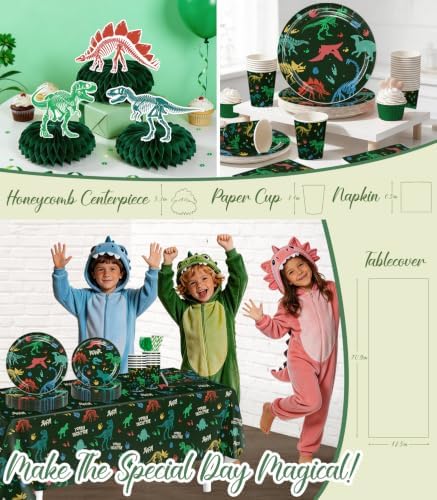 267PCS Fexivo Dinosaur Birthday Decorations Set for 25 Guests - Image 5