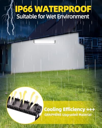 5400LM Shop Light, Plug in Garage Light with Switch, IP66 for Workshop Yard - Image 3