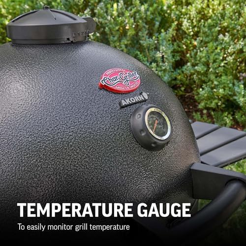 Char-Griller AKORN 20-Inch Kamado Charcoal Grill and Smoker, Triple-Wall Insulated Steel with Cast Iron Grates, Warming Rack and EasyDump Ash Pan, 445 Sq. In. Cooking Area, Graphite - Image 5