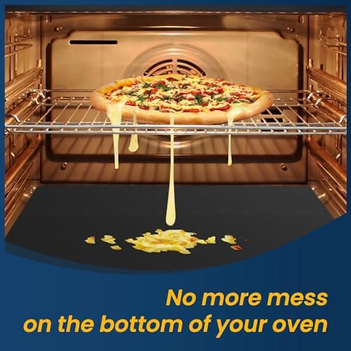 4Pack Oven Liners for Bottom of Electric Gas Oven, Thick Heavy Duty Nonstick Teflon Oven Mat, Heat Resistant Grill Baking Mats Outdoor BPA and PFOA Free Oven Floor Protector Liner - Image 3